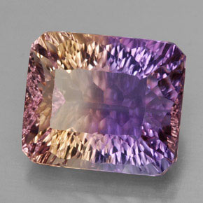 13.10 ct Bi-color Ametrine Stone, Natural Ametrine in Octagon Concave Cut Shape for Sale