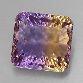 11.06 ct Bi-color Ametrine Gemstone, Ametrine Gem in Octagon Concave Cut Shape for Sale.
