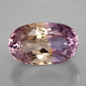 13.60 ct Bi-color Ametrine Gemstone, Ametrine Gem in Oval Facet Shape for Sale.