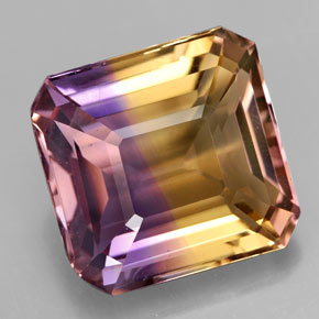 12.16 ct Bi-color Ametrine Gemstone, Ametrine Gem in Octagon Facet Shape for Sale.
