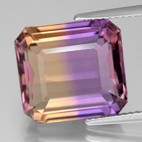 11.07 ct Bi-color Ametrine Gemstone, Ametrine Gem in Octagon Facet Shape for Sale.