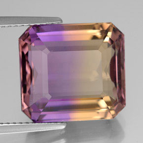 11.07 ct Bi-color Ametrine Stone, Natural Ametrine in Octagon Facet Shape for Sale
