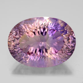 10.85 ct Bi-color Ametrine Gemstone, Ametrine Gem in Oval Concave Cut Shape for Sale.