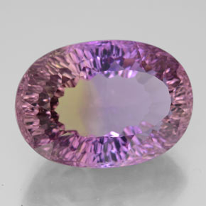 13.50 ct Bi-color Ametrine Stone, Natural Ametrine in Oval Concave Cut Shape for Sale