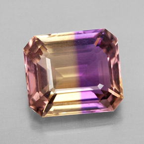 6.19 ct Bi-color Ametrine Gemstone, Ametrine Gem in Octagon Facet Shape for Sale.