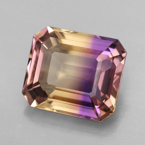 6.19 ct Bi-color Ametrine Stone, Natural Ametrine in Octagon Facet Shape for Sale