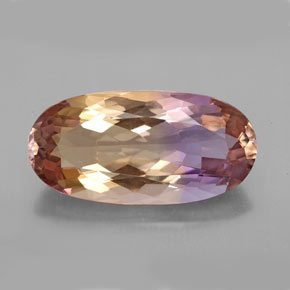 18.48 ct Bi-color Ametrine Gemstone, Ametrine Gem in Oval Facet Shape for Sale.