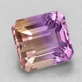 5.69 ct Bi-color Ametrine Stone, Natural Ametrine in Octagon Facet Shape for Sale