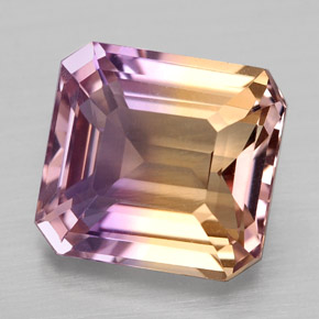 4.39 ct Bi-color Ametrine Gemstone, Ametrine Gem in Octagon Facet Shape for Sale.