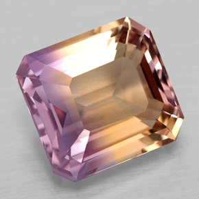 4.39 ct Bi-color Ametrine Stone, Natural Ametrine in Octagon Facet Shape for Sale
