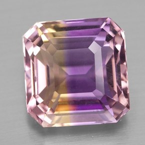4.82 ct Bi-color Ametrine Gemstone, Ametrine Gem in Octagon Facet Shape for Sale.