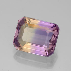 4.35 ct Bi-color Ametrine Stone, Natural Ametrine in Octagon Facet Shape for Sale