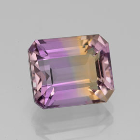 4.38 ct Bi-color Ametrine Gemstone, Ametrine Gem in Octagon Facet Shape for Sale.