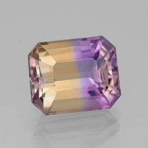 4.47 ct Bi-color Ametrine Gemstone, Ametrine Gem in Octagon Facet Shape for Sale.