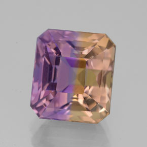 5.80 ct Bi-color Ametrine Gemstone, Ametrine Gem in Octagon Facet Shape for Sale.