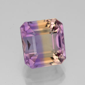 4.69 ct Bi-color Ametrine Gemstone, Ametrine Gem in Octagon Facet Shape for Sale.