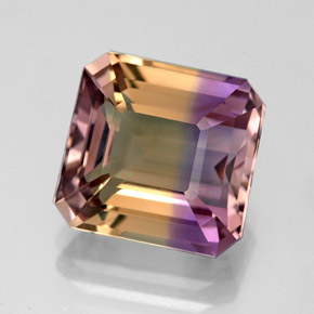 4.67 ct Bi-color Ametrine Gemstone, Ametrine Gem in Octagon Facet Shape for Sale.