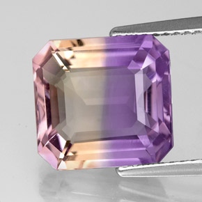 5.42 ct Bi-color Ametrine Stone, Natural Ametrine in Octagon Facet Shape for Sale