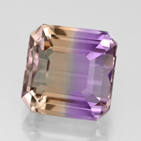 6.11 ct Bi-color Ametrine Gemstone, Ametrine Gem in Octagon Facet Shape for Sale.