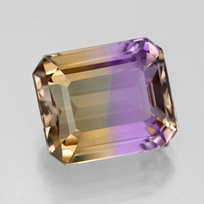 5.22 ct Bi-color Ametrine Gemstone, Ametrine Gem in Octagon Facet Shape for Sale.