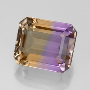 5.22 ct Bi-color Ametrine Stone, Natural Ametrine in Octagon Facet Shape for Sale