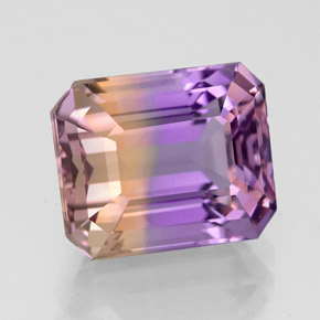 5.81 ct Bi-color Ametrine Gemstone, Ametrine Gem in Octagon Facet Shape for Sale.