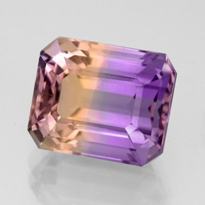 5.81 ct Bi-color Ametrine Stone, Natural Ametrine in Octagon Facet Shape for Sale