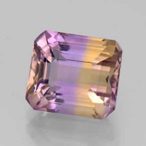3.97 ct Bi-color Ametrine Gemstone, Ametrine Gem in Octagon Facet Shape for Sale.