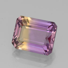 3.03 ct Bi-color Ametrine Gemstone, Ametrine Gem in Octagon Facet Shape for Sale.