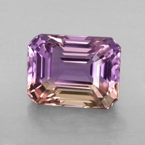 3.23 ct Bi-color Ametrine Gemstone, Ametrine Gem in Octagon Facet Shape for Sale.