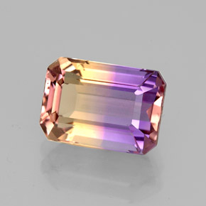 2.92 ct Bi-color Ametrine Stone, Natural Ametrine in Octagon Facet Shape for Sale