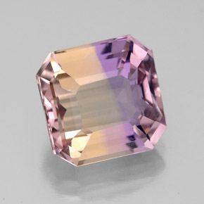 4.65 ct Bi-color Ametrine Stone, Natural Ametrine in Octagon Facet Shape for Sale