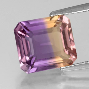2.96 ct Bi-color Ametrine Gemstone, Ametrine Gem in Octagon Facet Shape for Sale.