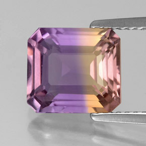2.96 ct Bi-color Ametrine Stone, Natural Ametrine in Octagon Facet Shape for Sale