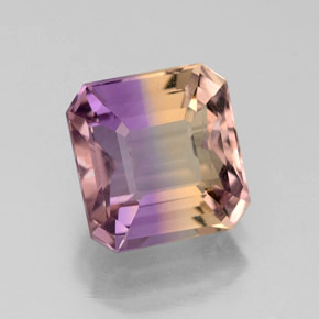 2.88 ct Bi-color Ametrine Gemstone, Ametrine Gem in Octagon Facet Shape for Sale.