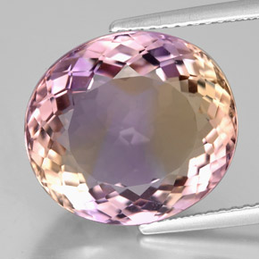 9.52 ct Bi-color Ametrine Gemstone, Ametrine Gem in Oval Facet Shape for Sale.