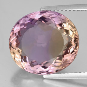 9.52 ct Bi-color Ametrine Stone, Natural Ametrine in Oval Facet Shape for Sale