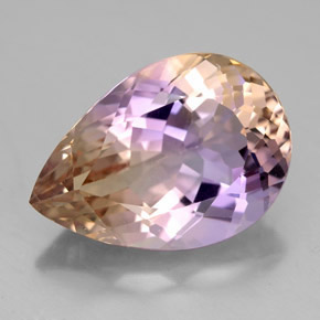 8.55 ct Bi-color Ametrine Gemstone, Ametrine Gem in Pear Facet Shape for Sale.