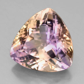 9.29 ct Bi-color Ametrine Stone, Natural Ametrine in Trillion Facet Shape for Sale
