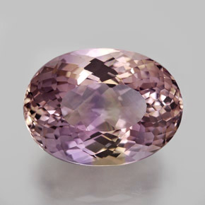 12.55 ct Bi-color Ametrine Gemstone, Ametrine Gem in Oval Portuguese-Cut Shape for Sale.