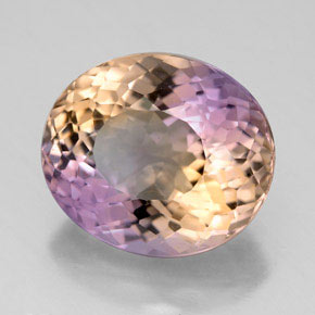 8.50 ct Bi-color Ametrine Stone, Natural Ametrine in Oval Facet Shape for Sale