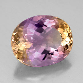 7.88 ct Bi-color Ametrine Stone, Natural Ametrine in Oval Facet Shape for Sale