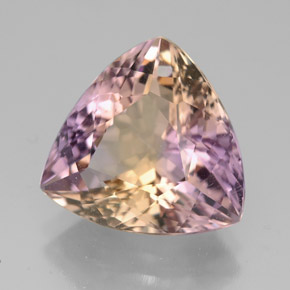 6.93 ct Bi-color Ametrine Stone, Natural Ametrine in Trillion Facet Shape for Sale