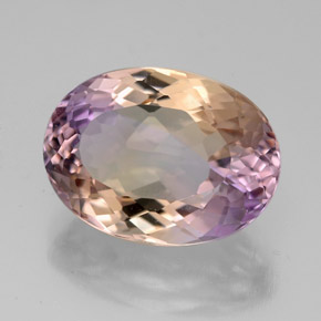 6.74 ct Bi-color Ametrine Stone, Natural Ametrine in Oval Facet Shape for Sale