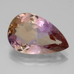 6.06 ct Bi-color Ametrine Gemstone, Ametrine Gem in Pear Facet Shape for Sale.