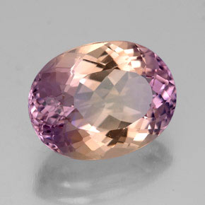 5.69 ct Bi-color Ametrine Stone, Natural Ametrine in Oval Facet Shape for Sale