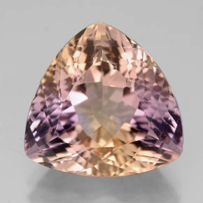 7.60 ct Bi-color Ametrine Gemstone, Ametrine Gem in Trillion Facet Shape for Sale.