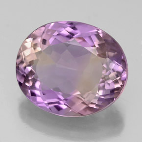 5.91 ct Bi-color Ametrine Stone, Natural Ametrine in Oval Facet Shape for Sale
