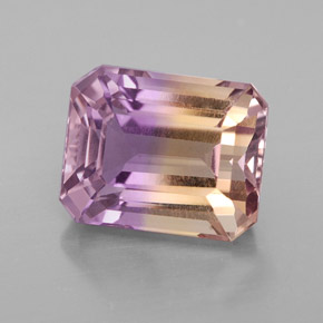 4.74 ct Bi-color Ametrine Gemstone, Ametrine Gem in Octagon Facet Shape for Sale.