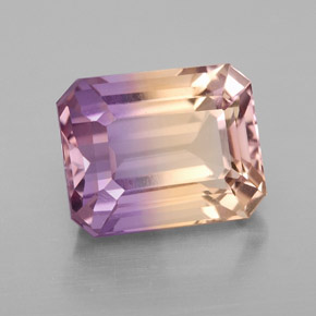 4.74 ct Bi-color Ametrine Stone, Natural Ametrine in Octagon Facet Shape for Sale
